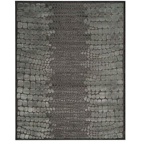 Safavieh 5 ft. 1 in. x 7 ft. 6 in. Martha Stewart Rectangle Power Loomed Rug - Anthracite & Anthracite MSR74304-2330-58